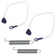 image 2 of SPARES2GO Door Spring Rope Hinge Tension Support for Beko Dishwasher (2 x Springs, 2 x Ropes)