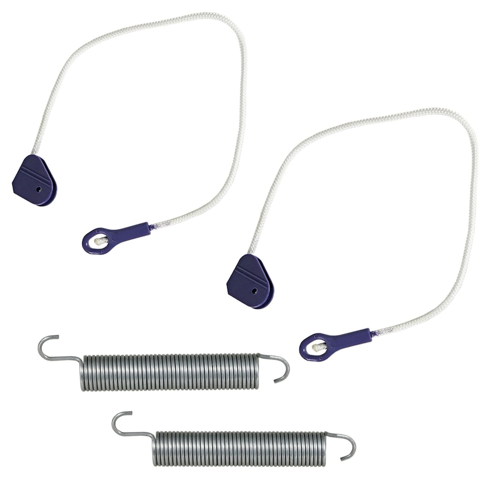 image 1 of SPARES2GO Door Spring Rope Hinge Tension Support for Beko Dishwasher (2 x Springs, 2 x Ropes)