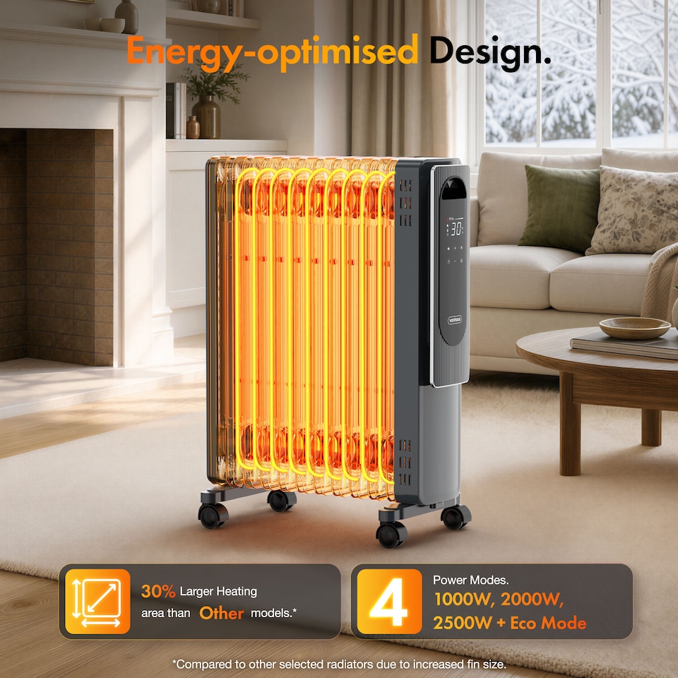 image 1 of VonHaus Oil Filled Radiator 11 Fin with WiFi/Remote Control