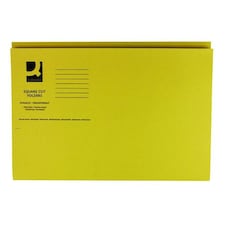 Square Cut Folder Mediumweight 250gsm Foolscap Yellow (Pack of 100)