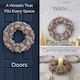 image 5 of Neo Luxury Extra Large Frosted Pinecone Winter Wreath 50cm Home Artificial Christmas Festive Front Door Decoration | Grey | Pink Grey