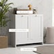 image 4 of kleankin 2 Doors Laundry Cabinet, Bathroom Cabinet with 2 Tilt-Out Hampers, Modern Storage Unit for Washroom, White