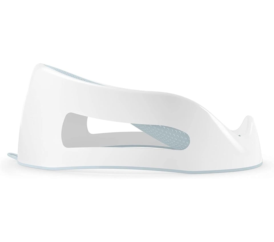 image 1 of Angelcare Baby Bath Support Soft Touch Newborn Seat Water Level Indicator Aqua