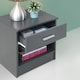 image 3 of Rio Costa Bedside with 1 Drawer Grey