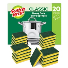 Scotch-Brite Classic Heavy Duty Scrub Sponge Pack of 20 Bulk Buy Yellow