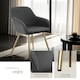 image 4 of Dining Chair Marilyn - corduroy look, upholstered, armchair, continuous backrest - Set of 6 Grey | Anthracite/Gold