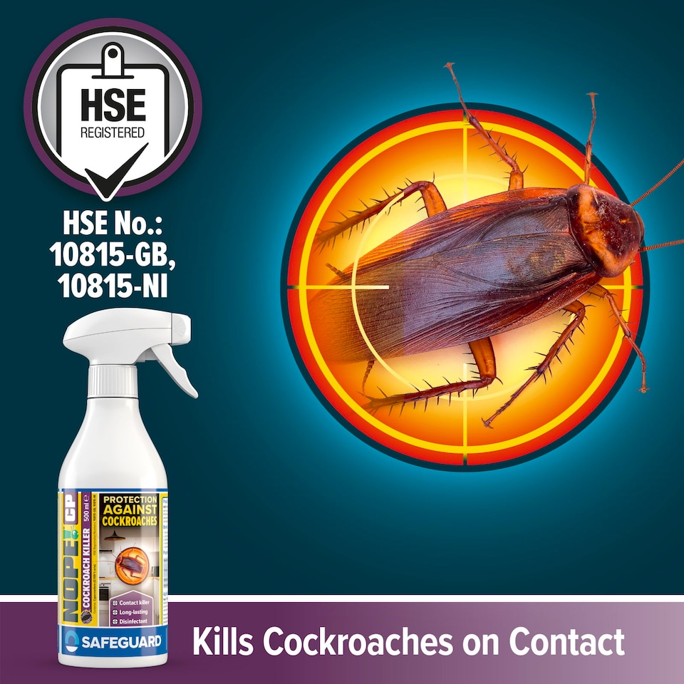 image 1 of NOPE CP Cockroach Killer Spray (500ml) Odourless, Strong, Contact Killer for home use.