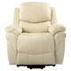image 3 of Madison Single Motor Electric Rise Recliner Bonded Leather Lift Chair (Cream)