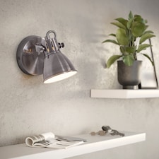 EGLO Seras Antique-Nickel Steel LED Single Spotlight