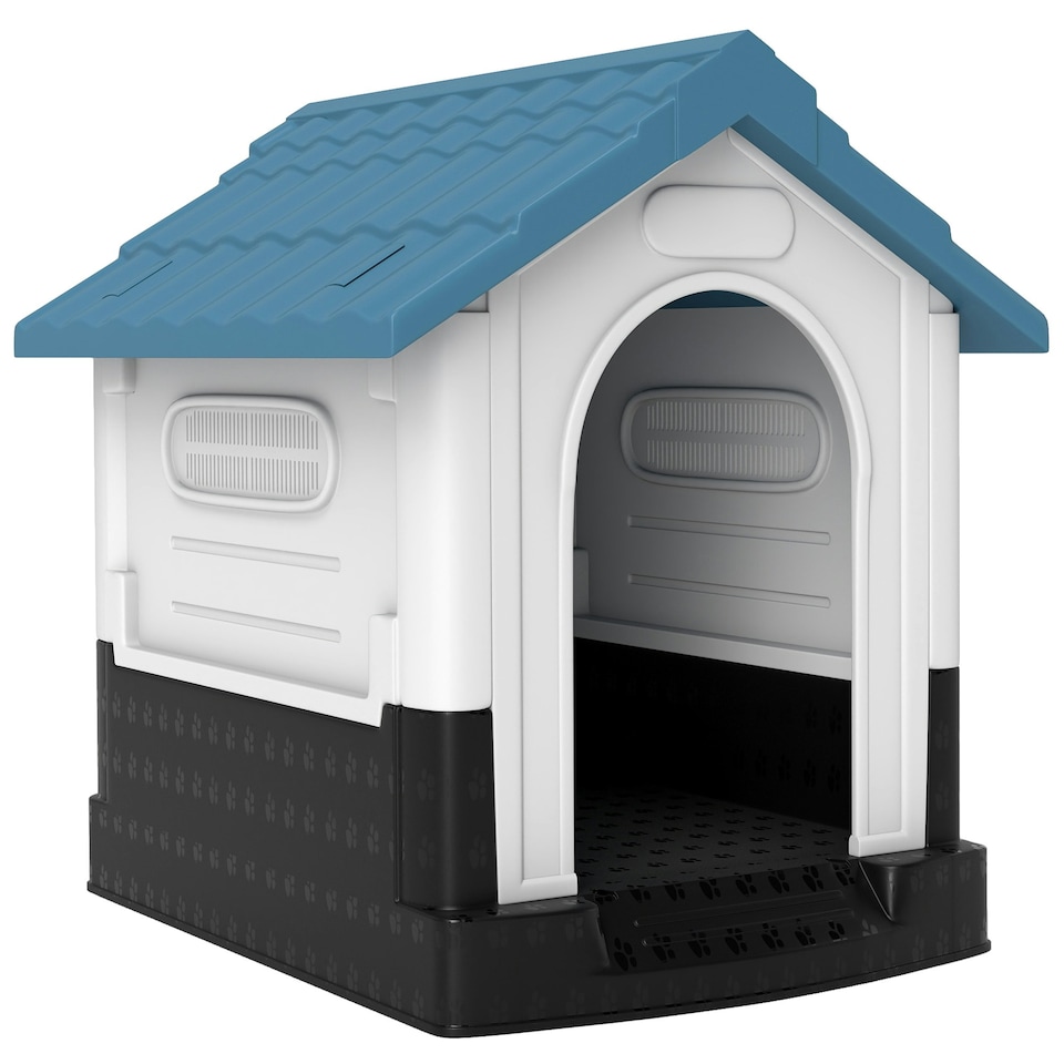image 1 of PawHut Dog Kennel for Outside Plastic Dog House for XS Dogs, 64.5 x 57 x 66cm