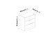 image 5 of Chest of 3 Drawers Compact Storage Bedside Cabinet Bedroom Furniture | Multi | Grey | 60cm | 1