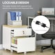 image 5 of Vinsetto Mobile Filing Cabinet Lockable File Cabinet Legal Size W/ Drawers White