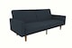 image 2 of Paxson Clic Clac Sofa Bed in Navy Blue | Blue | NAVY BLUE LINEN | Three Seater