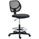 image 1 of Vinsetto Draughtsman Chair Office Chair w/ Adjustable Footrest Ring, Black