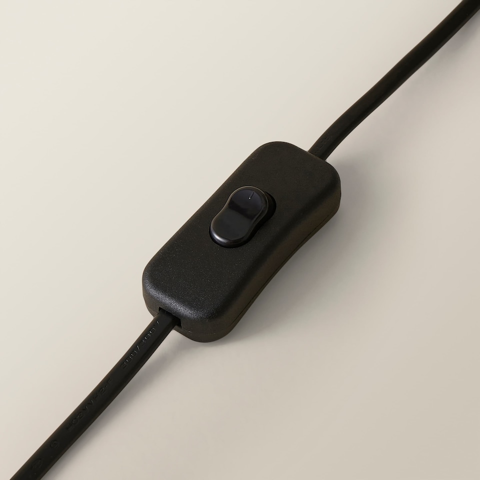 image 1 of ValueLights Modern Black Metal Basket Cage Bed Side Table Lamp With Black Fabric Shade