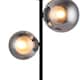 image 8 of Set of 2 Cole - Black with Smoke Glass Globes 3 Light Table Lamps