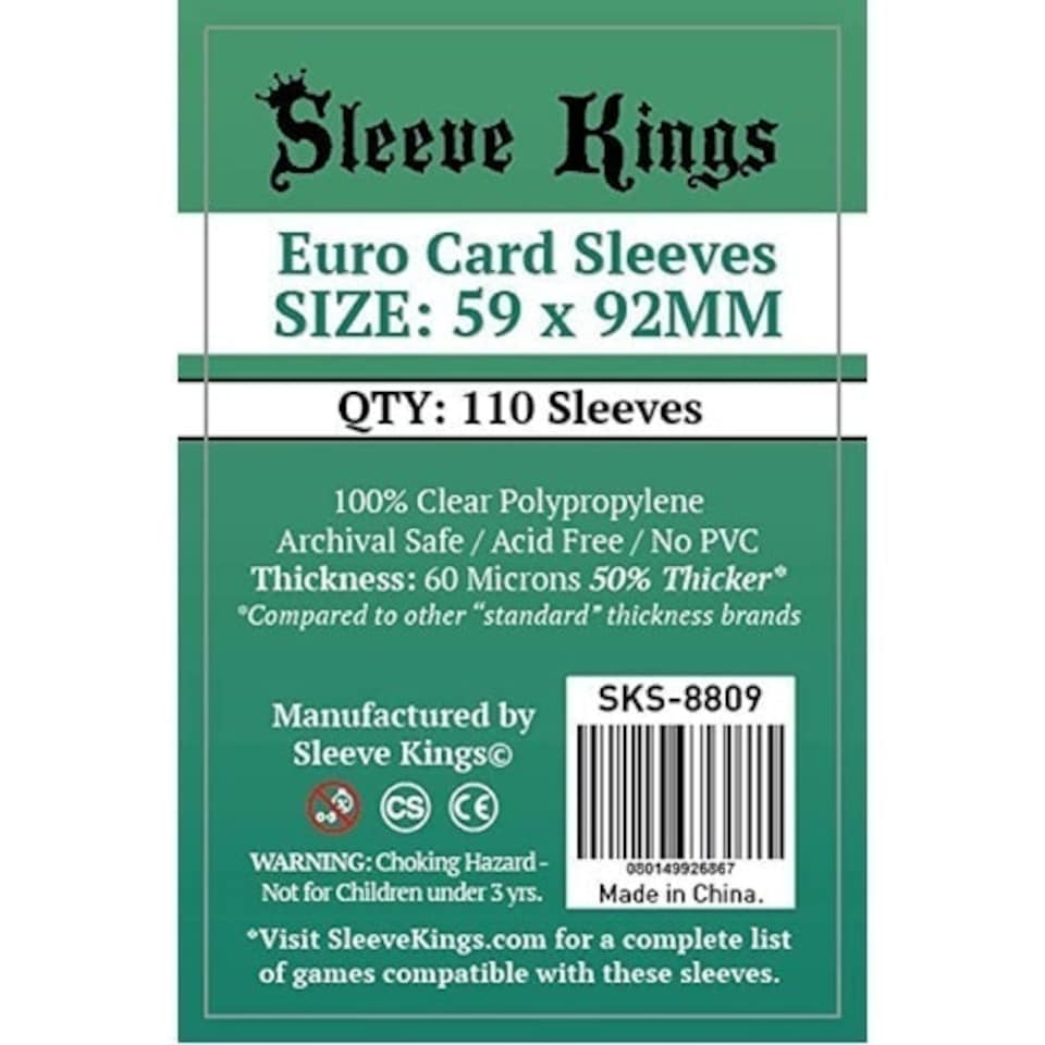 110 x Euro card Sleeves (59mm x 92mm)