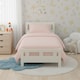 image 2 of Flannelette Cotton Cot Bed Duvet Cover Set Brushed Warm Bedding Set | Pink | Toddler