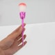 image 2 of Beauty and the Beast-Inspired Rose Makeup Brushes with Glossy Handles | Pink | 1