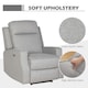 image 5 of HOMCOM Electric Fabric Recliner Armchair, Reclining Chair with Adjustable Leg Rest, USB Port, for Limited Space Home Living Room, Grey