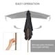 image 5 of Outsunny Wooden Garden Parasol Sun Shade Patio Umbrella Canopy Dark Grey