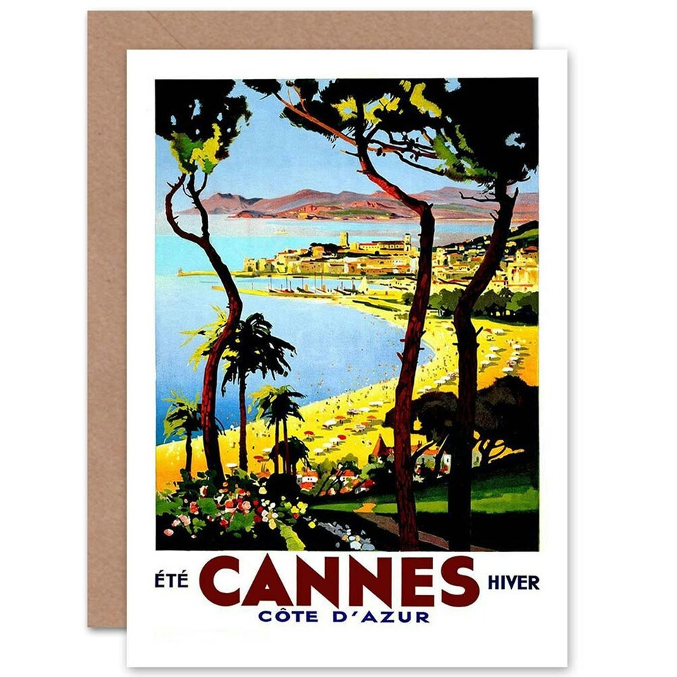 image 1 of Travel Cannes Cote D'Azur Beach Film Festival Goodbye Card