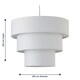 image 6 of Barty - White 38cm Tiered Pendant Shade | White | Large | 1
