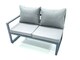 image 4 of Fimous 13 Seater Outdoor Aluminum Garden Furniture Set Corner Sofa 3 Chair 3 Footstools Adjustable Rising Lifting Dining Table Sets Dark Grey