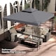 image 9 of Outsunny 3 x 3m Gazebo Canopy Replacement Cover 2Tier Roof Top Spare Part  Deep Grey TOP COVER ONLY