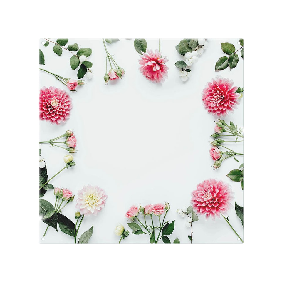 image 1 of Scattered Flowers Splash Back | White