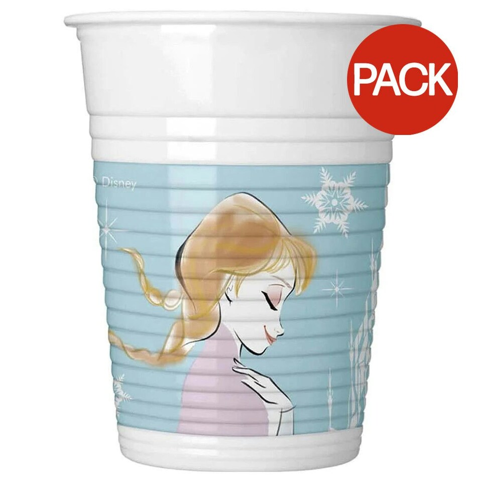 Frozen Plastic Sparkle Party Glasses (Pack of 8) - Multicoloured - One Size