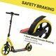 image 6 of HOMCOM Teens Adult Kick Scooter Foldable Adjust Aluminium For 14+ Yellow Yellow