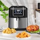 image 2 of HOMCOM 6.5L Air Fryer, 1700W Air Fryer Oven with Digital Display, Rapid Air Circulation, Adjustable Temperature, Timer and Nonstick Basket for Oil Less or Low Fat Cooking, Black and Grey