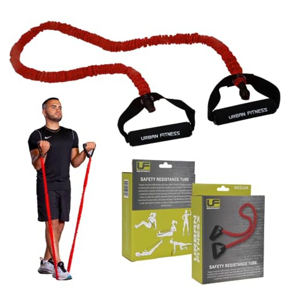 image 1 of Urban Fitness Training Gym Fitness Safety Resistance Tube (Medium (Red))