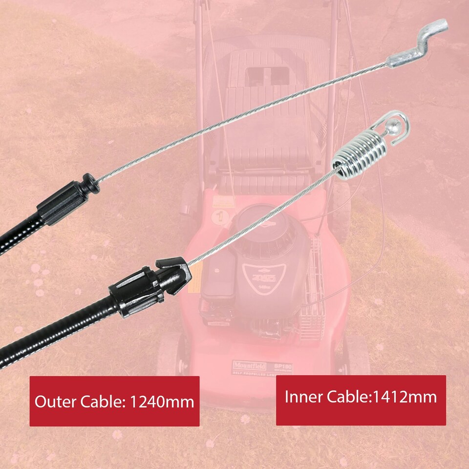 image 1 of SPARES2GO Drive Clutch Cable for Stiga Collector 46, 53 S B Lawnmower