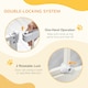 image 2 of PawHut 74-80cm Adjustable Metal Pet Gate Safety Barrier w/ Auto-Close Door White
