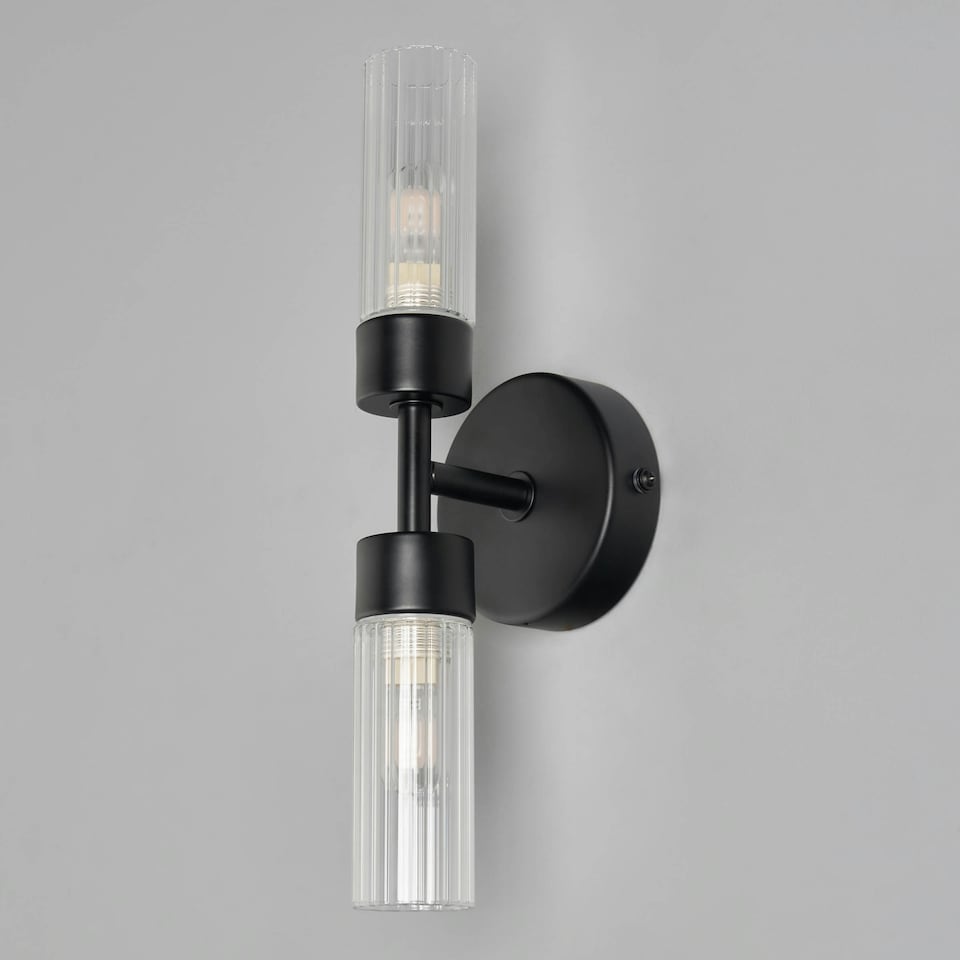 image 1 of BHS Kier Bathroom Wall Light, Black