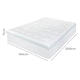 image 3 of Lavio Quilted Mattress Protector Thick Cooling Gel Memory Foam Bed Cover | White | King