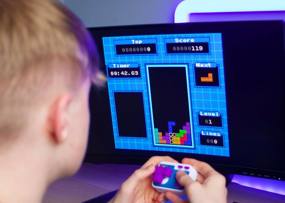 image 1 of Tetris Plug & Play HDMI Console with Wireless Tetrimino Controller