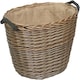 image 1 of Medium Oval Hessian Lined Log Basket
