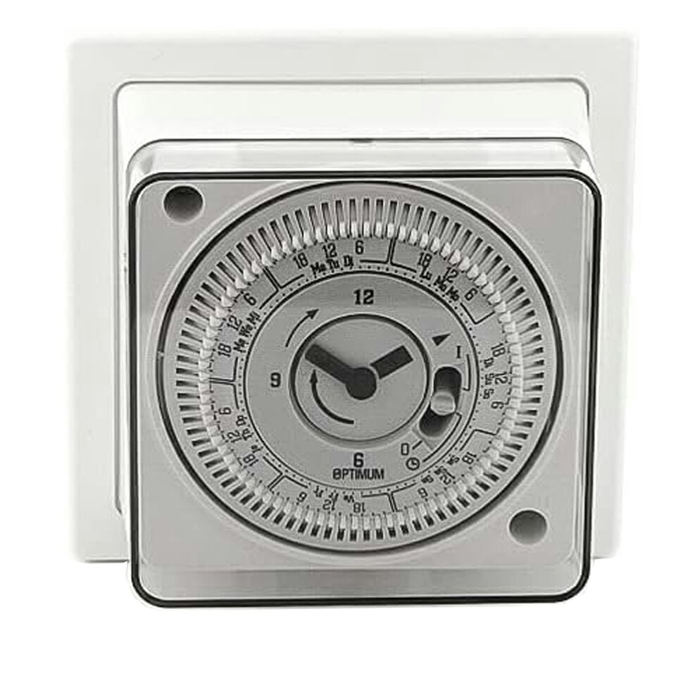image 1 of Optimum 7 Day Socket Box Timer Time Switch Surface Single Wall Pattress