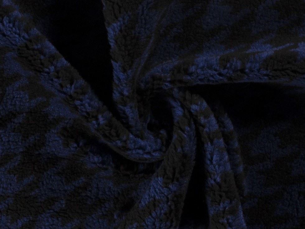 Navy Sherpa Fleece Fur Fabric for Dressmaking, Toy Making, 150cm / 59" Wide - per metre