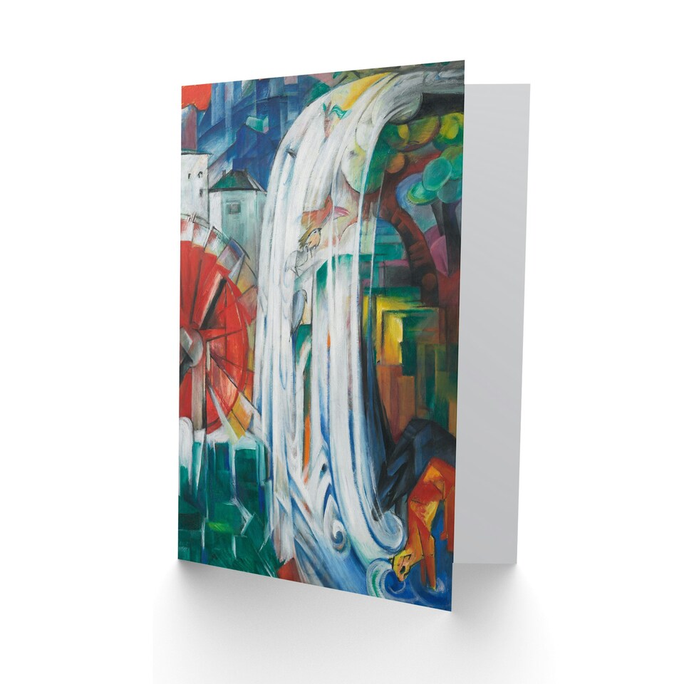 image 1 of Franz Marc Art Card The Bewitched Mill Colourful Painting