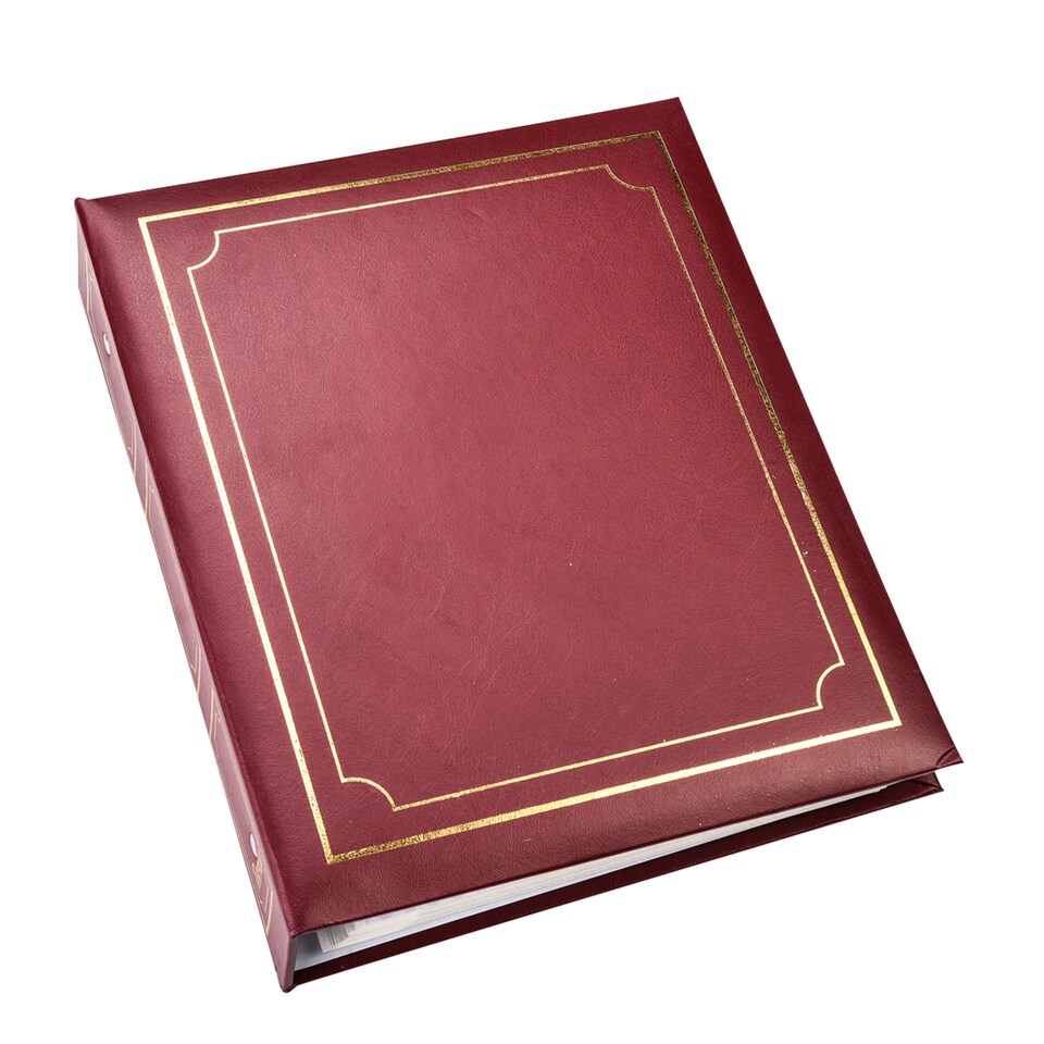 image 1 of Large Self Adhesive Ring Binder Photo Album – 40 Sheets / 80 Sides – Traditional Sticky Page Memory Scrapbook Album