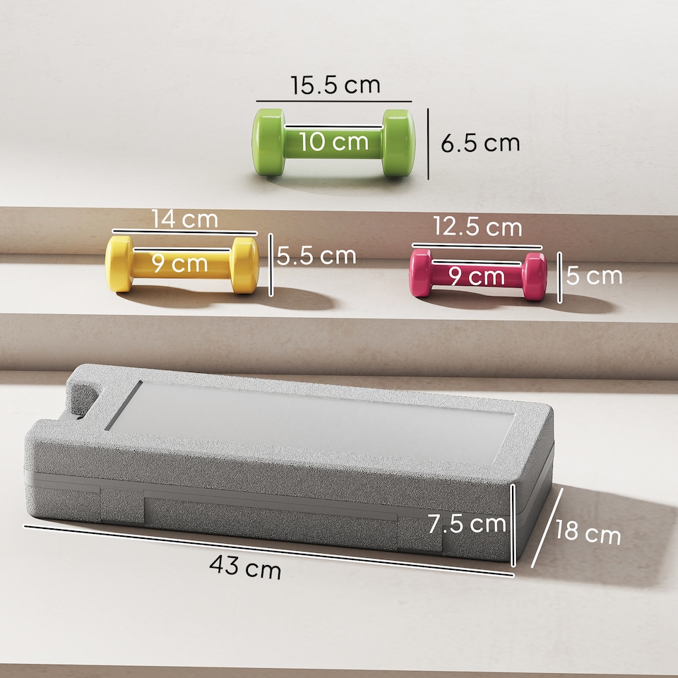 image 1 of HOMCOM 6kg Dumbbell Fitness Weights Set for Men and Women, Home Gym Workout