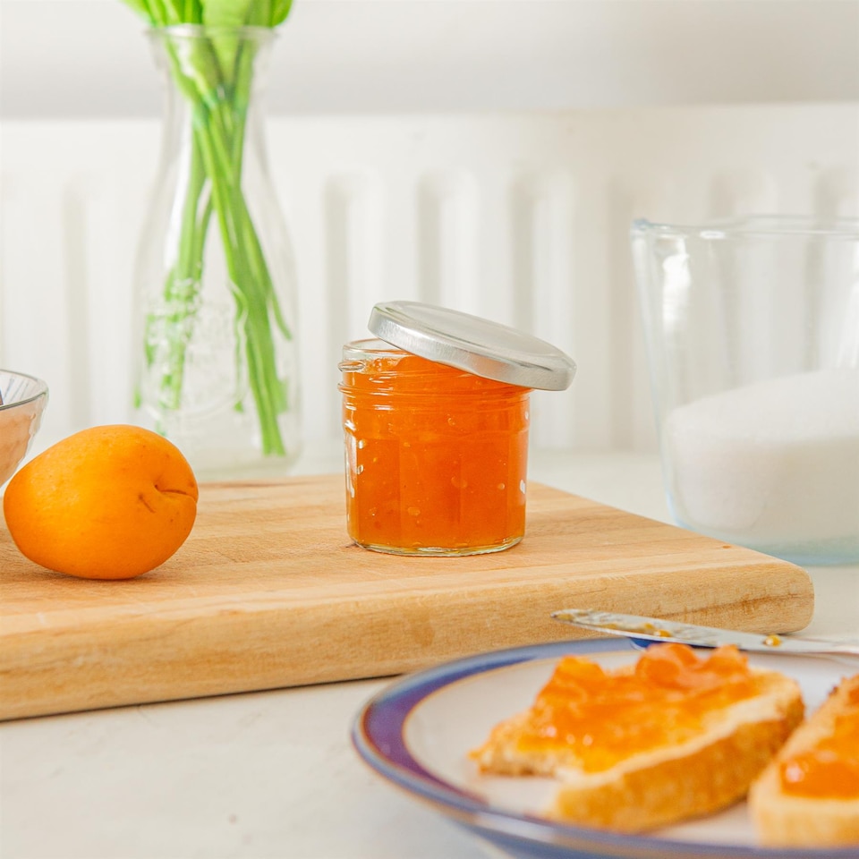 image 1 of Argon Tableware Glass Jam Jars with Lids - 110ml - Pack of 6