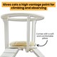 image 8 of NOVECRAFTO Modular Ceiling Cat Furniture – Wooden Hanging Cat Tower with Shelves, Bridge & Sleeper – Space-Saving Climbing System for Indoor Cats White