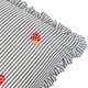 image 4 of furn. Les Fruites Striped Ruffle Strawberries Filled Cushion 30 x 50cm