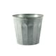 image 1 of White Wash Embossed Zinc Planter (H18 x W20cm) Silver
