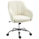 image 1 of HOMCOM Modern Velvet Office Desk Chair for Bedroom, Living Room, Beige | Multi